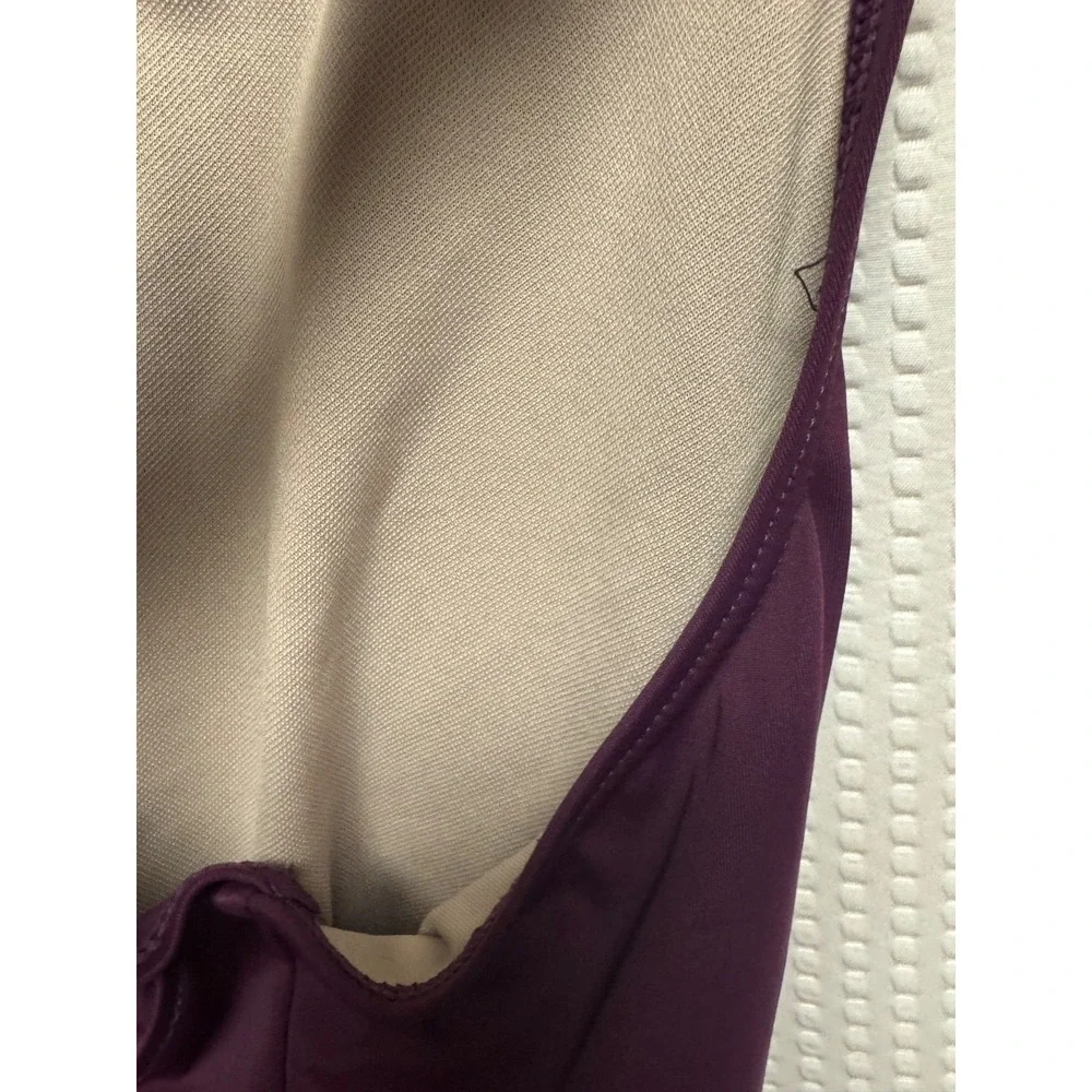 Balera Women's Athletic Racer Back One-Piece Purple Swimsuit SZ Large